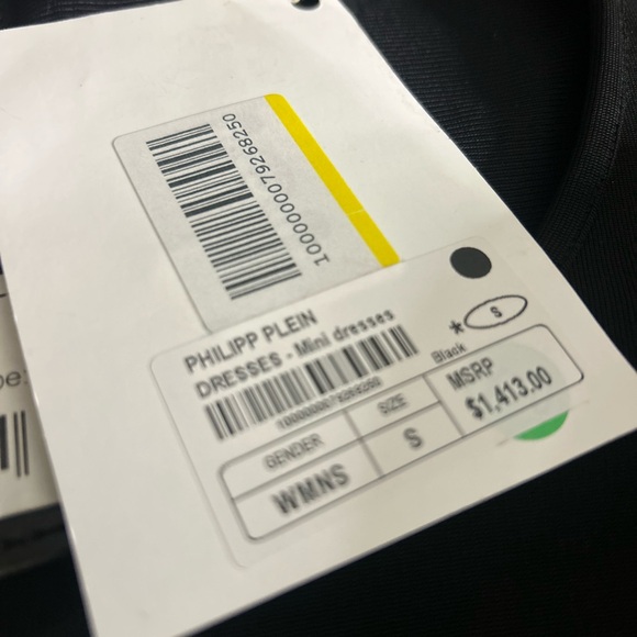 Philipp Plein Black Long Sleeve Dress with Studded Detail - Picture 8 of 12